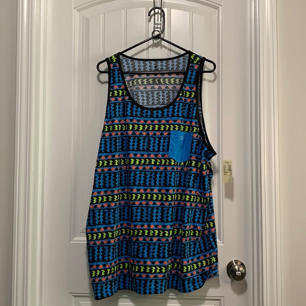 Multi-color retro tank.
